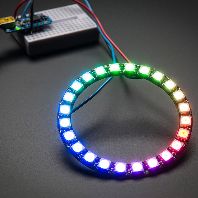 WS2812 24 x 5050 RGB Neopixel Ring With Integrated Drivers WS2812 24 x 5050 RGB Neopixel Ring With Integrated Drivers